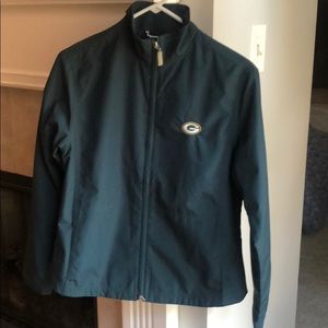 Dark green, waterproof Green Bay Packer jacket